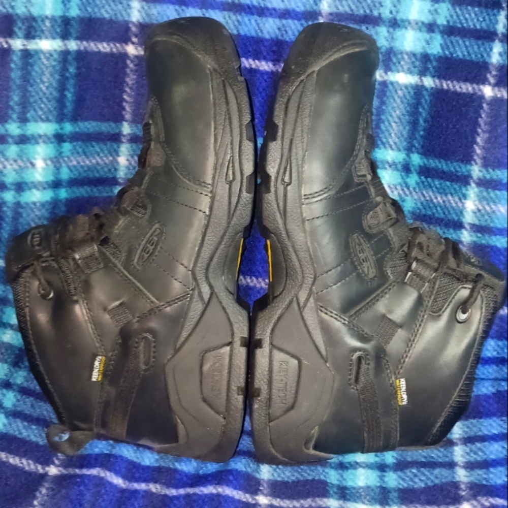 Keen Mens Black Steel Toe Boots Waterproof Safety Work